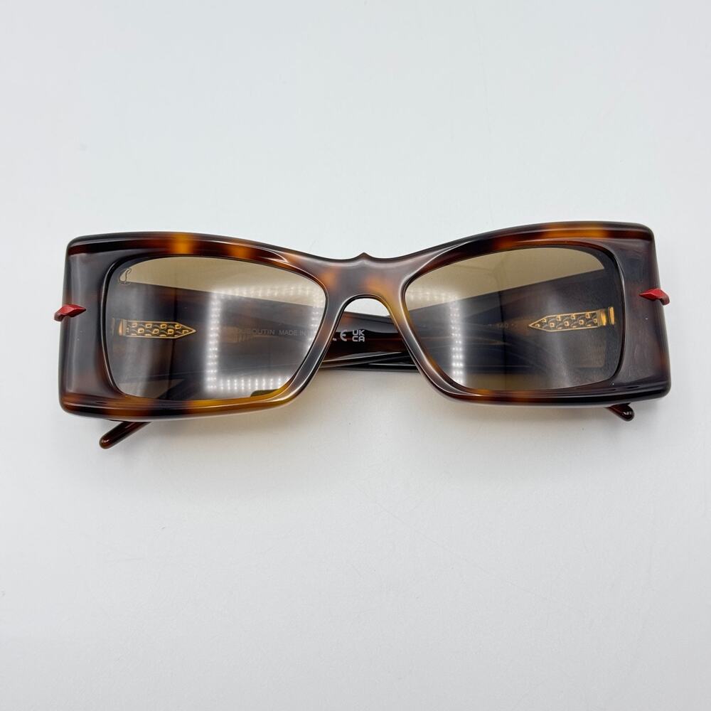 Christian Louboutin Sunglasses Hot Chick LB0039 52E Dark Havana Brown Lens 54mm